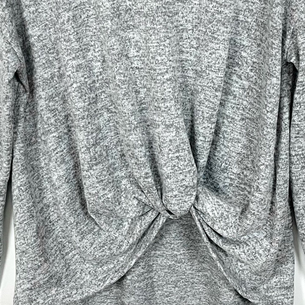 NWOT Rags & Couture Hacci Tie-Twist Knotted Front Long Sleeve Knit Top - Picture 8 of 16